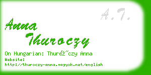 anna thuroczy business card